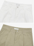 Chering Pintuck Wide Cotton Pants