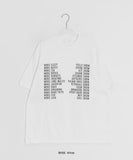 [unisex] Mut Lettering Over Short Sleeve Tee