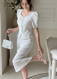 Milia Heartneck Puff Short Sleeve Jacket