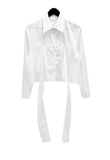 Robe Nylon Knot Crop Shirt