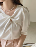 Keron Twist Puff Blouse