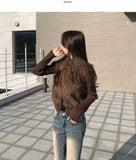 Detachable Sleeve Fur Vest Knit Jacket