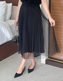 Theat Banding Pleated Sha Skirt