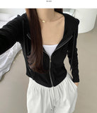 Daily Basic Slim Fit Long Sleeve Hood T-Shirt