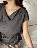 Les Drape Yoru Cap Sleeveless T-Blouse