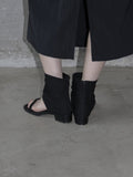 1162 Linen Toe Open Ankle Boots (3cm)