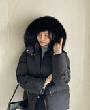 Cerny String Fur Hooded Short Padded Jumper