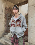 Paris Semi-Crop Hooded Zip-Up