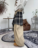 Harrain Check Layered Cotton Pants