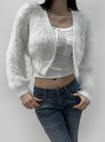 Netted Fur Bolero Cardigan