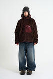 Retro deep pile fleece jacket