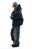 Binen teen brush balloon denim pants