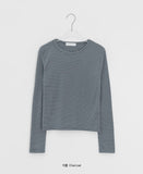 Takan Stripe Round Long Sleeve Tee
