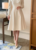 Roselle Tie Color Matching Flare One Piece