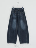 Kepan Lettering Wide Denim Pants