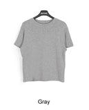 Needel brushed round short sleeve T-shirt