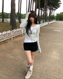 Flynn Ribbed Lace Cardigan