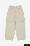 Knee pocket pigment cotton pants
