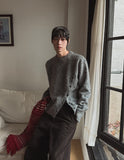 Polup Wool Slit Button Knit