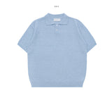 Lebe Boucle Short Sleeve Collar Knit