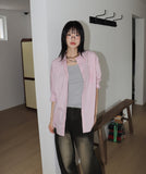 [MADE] Lean stripe oversized fit long-sleeved shirt