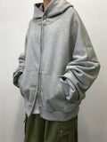 RIVET OVER HOOD ZIP-UP