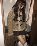 Semin Duffle Fluffy Fur Mustang Midi Jacket