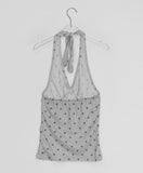 Fling Halter Dot V-Neck Sleeveless