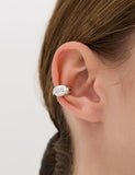 Plump Twist Silver Ear Cuff