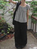 Kero Frill Wide Banding Pintuck Cargo Pants