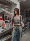 Drom Summer Lip Neck Cropped Knitwear