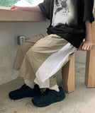 [unisex] Kenne Banding String Color Matching Folding Bermuda Nylon Pants