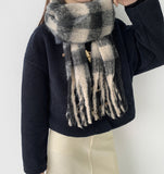 Soft Check Balaclava Muffler