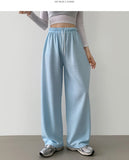 Color Banding Long Wide Training Pants