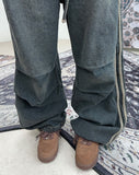 Menver Track Banding Denim Pants