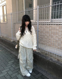 Spin Mongle Loose Fit Boucle Knit
