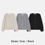 Ropi Punched Linen Knit Cardigan
