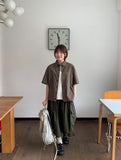 [Unisex] Belgou Crop Check Short Sleeve Shirt