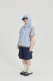 [BAONHAUS] Prive Check Zip-Up Hood Vest