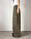 Partick Cotton Wide Long Cargo Pants