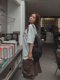 Toffee Wide Cargo Bermuda Pants