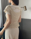 [Planning] Beria U-neck Ribbed Short Sleeve Knit