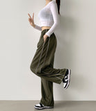 Side Tie Two-Way Wide Jogger Training Pants