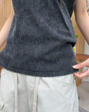 Toil Vintage Henley Neck Ribbed Sleeveless