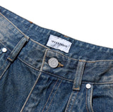 Multi Pocket Washing Denim Pants