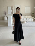 Miereu Summer Satin Banding Skirt