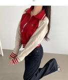 Cable Color Matching Design Two-Way Pendant Knit Zip-Up Cardigan