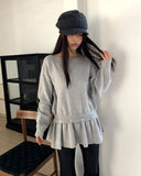 Peuon Layered Frill Button Knit