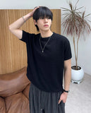 Reton Stitch Muscle Knit Short Sleeve Tee
