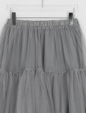 Lornin Tiered Tulle Banding Midi Skirt
